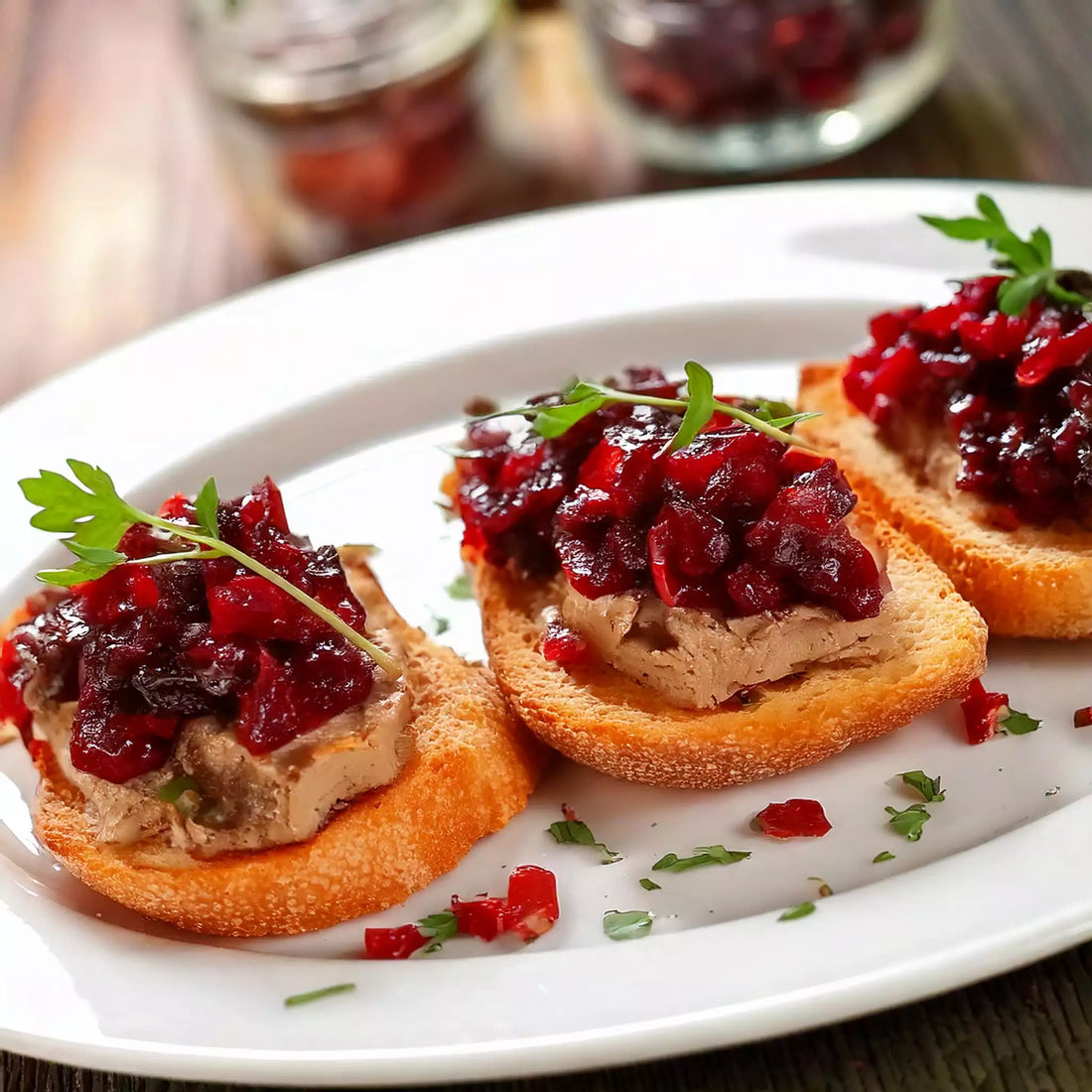 Gourmet Foie Gras Toasts with Red Onion Chutney