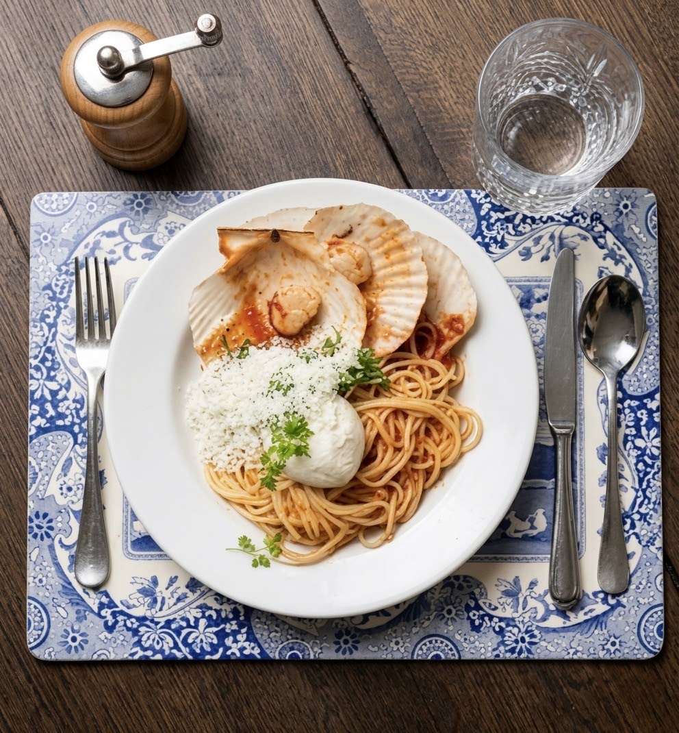 Italian Scallop & Burrata Pasta with La Fabbrica della Pasta