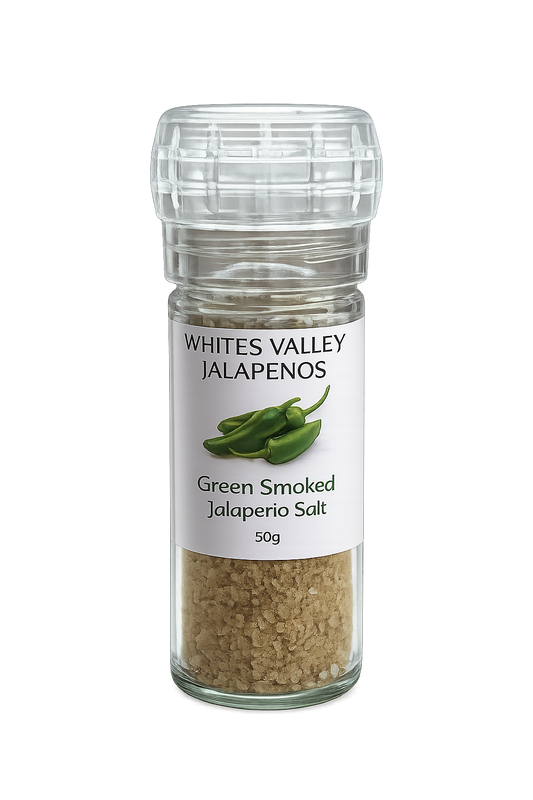 Green Smoked Jalapeno Salt White Valley Jalapenos