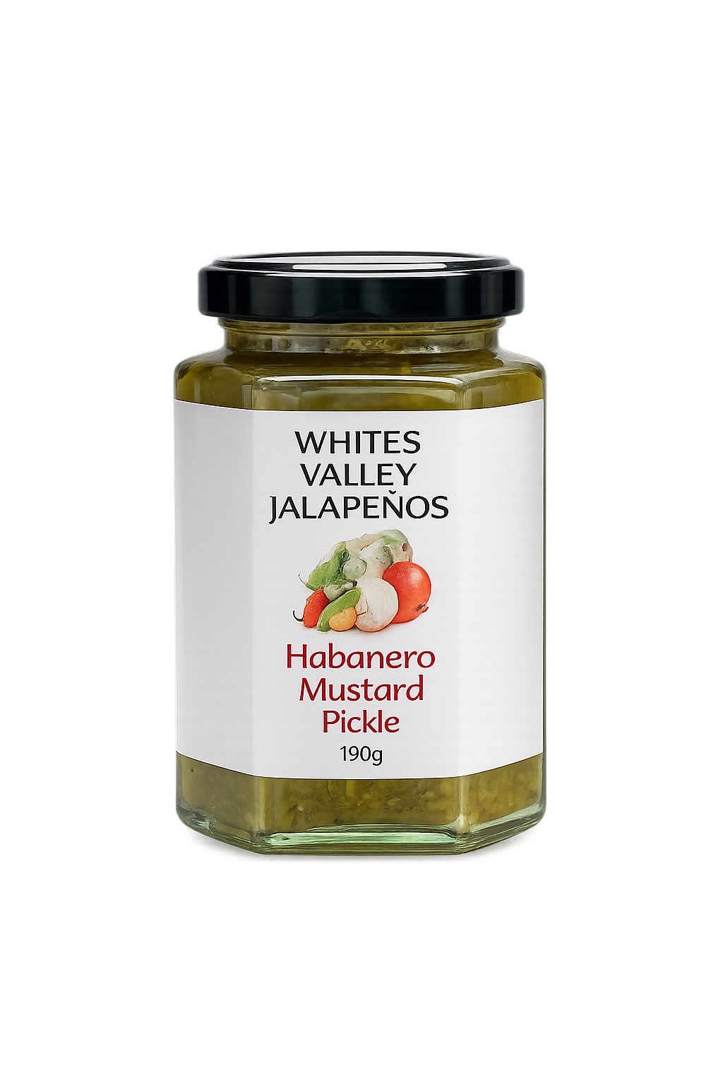 Habanero Mustard Pickle Whites Valley Jalapeños