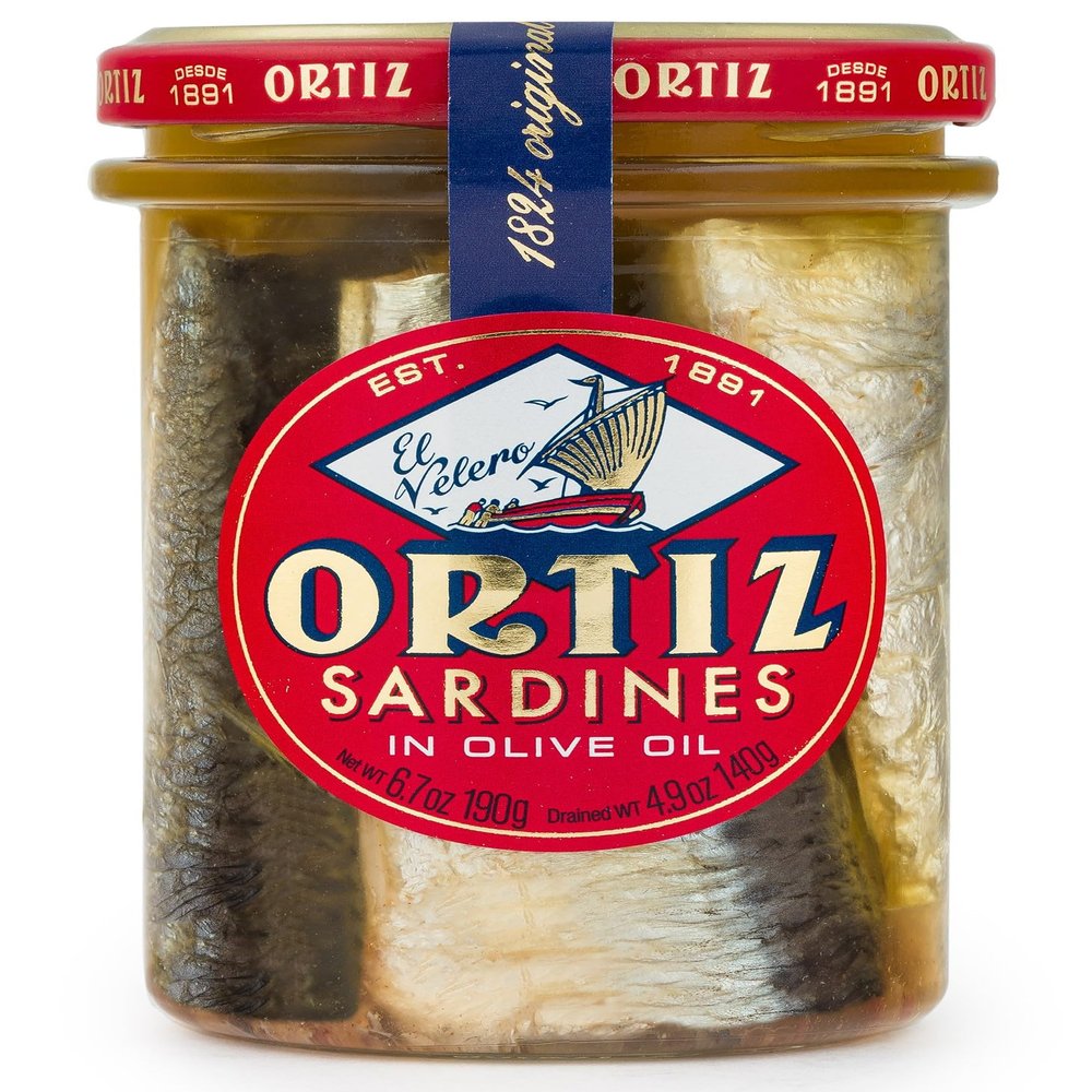 Ortiz Sardines Glass Jar